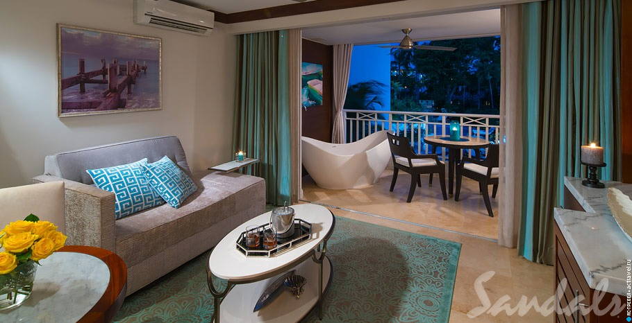  Crystal Lagoon One Bedroom Butler Honeymoon Suite with Balcony Tranquility Soaking Tub   Sandals Barbados