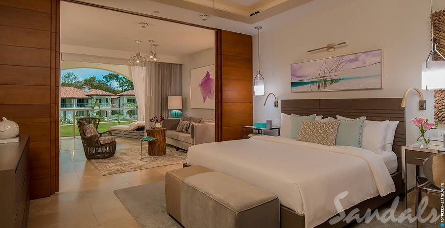  Royal Seaside Crystal Lagoon One Bedroom Oceanview Butler Suite w/ Balcony Tranquility Soaking Tub   Sandals Royal Barbados